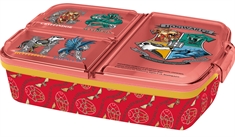 Harry Potter madkasse med 3 rum - Hogwarts våbenskjold - mad kasse til børn